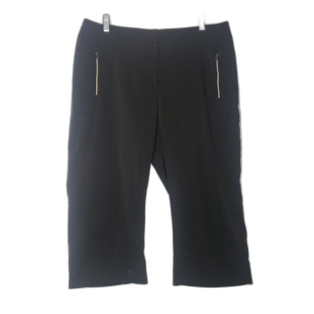 TAIL TECH Black Cropped Capri Athletic Golf Pants Womens Size 16